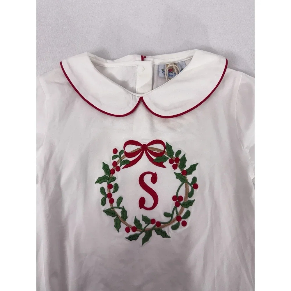 NWT Busy Bees Smocks White Long Nightgown Girls Size 6 Embroidered 